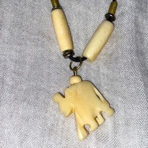 Ivory inspired elephant necklace